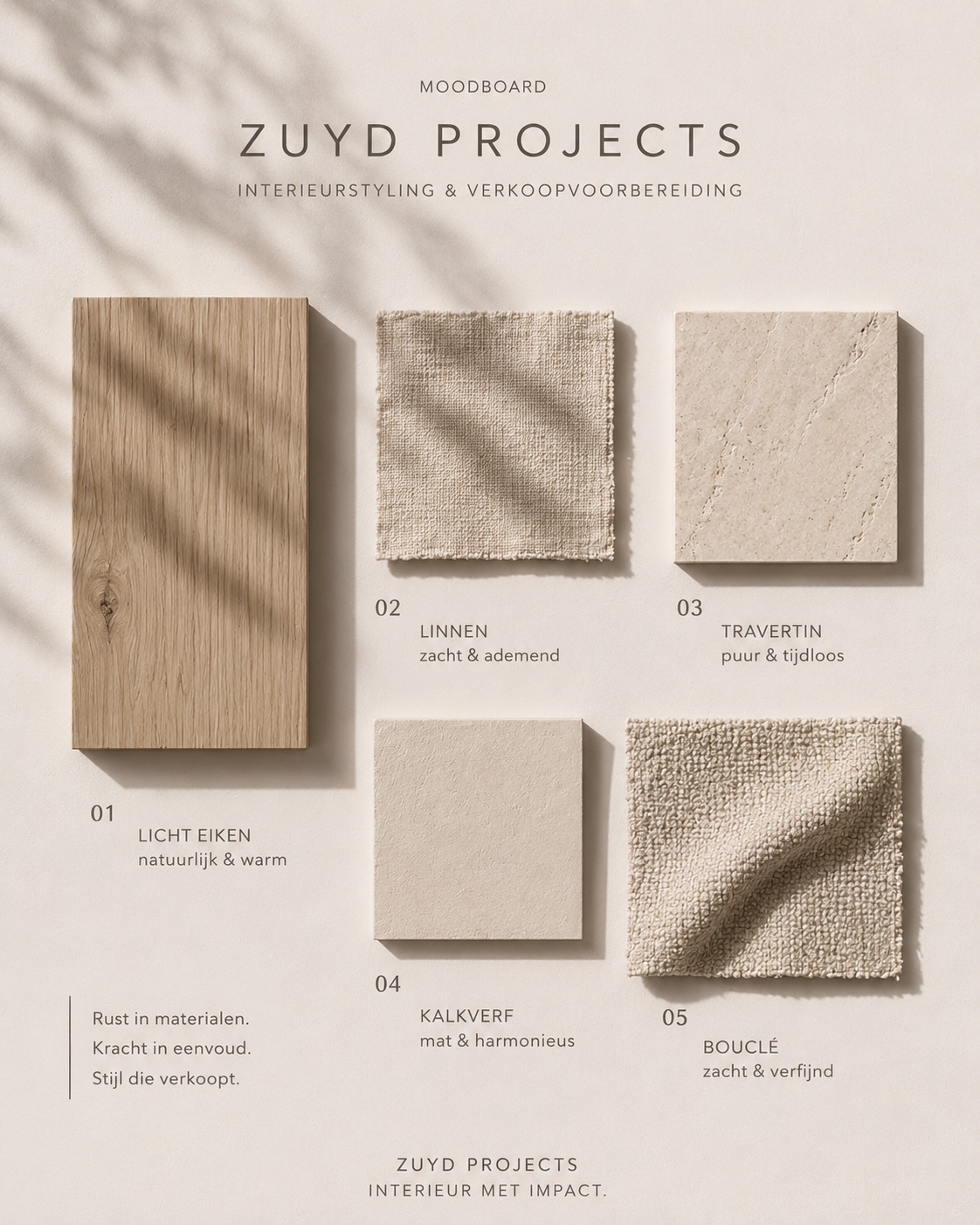 Stijlstudie materialen ZUYD PROJECTS